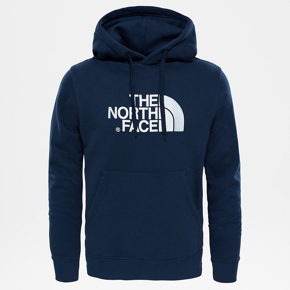 The North Face Hoodie Mens Australia - The North Face Drew Peak Navy / White (XVT-370619)